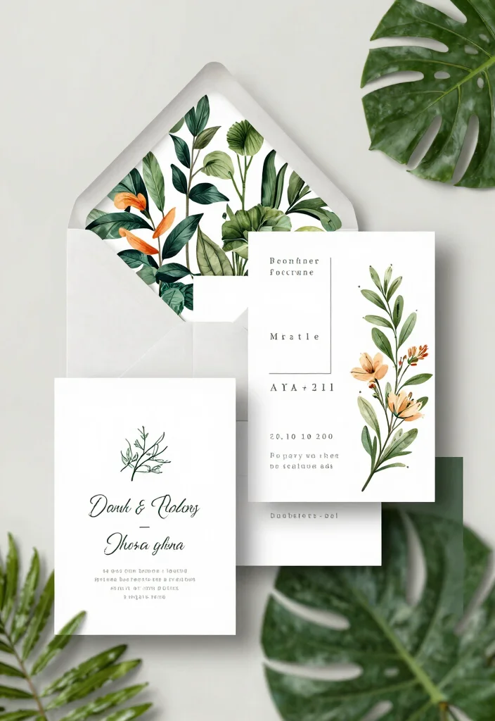 12 Botanical Wedding Invitations That Print Clear Not Blurry 57 12 Botanical Wedding Invitations That Print Clear Not Blurry - 7. Geometric Botanical Designs 1