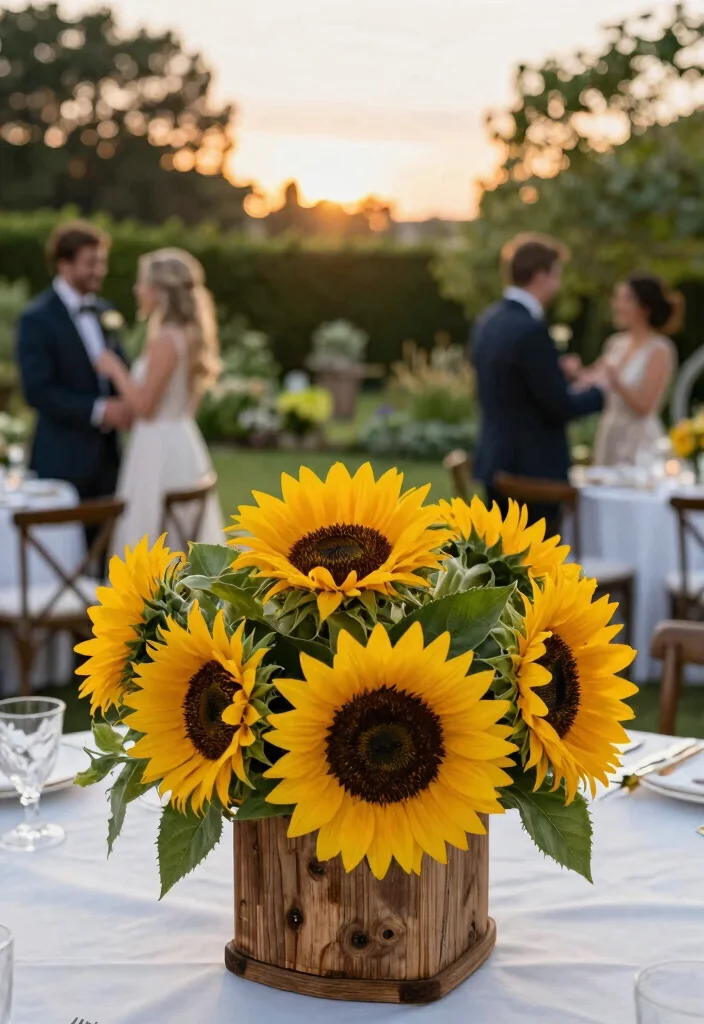 12 Classic Wedding Flowers That Stay Fresh Through the Reception - 10. Sunflowers 1