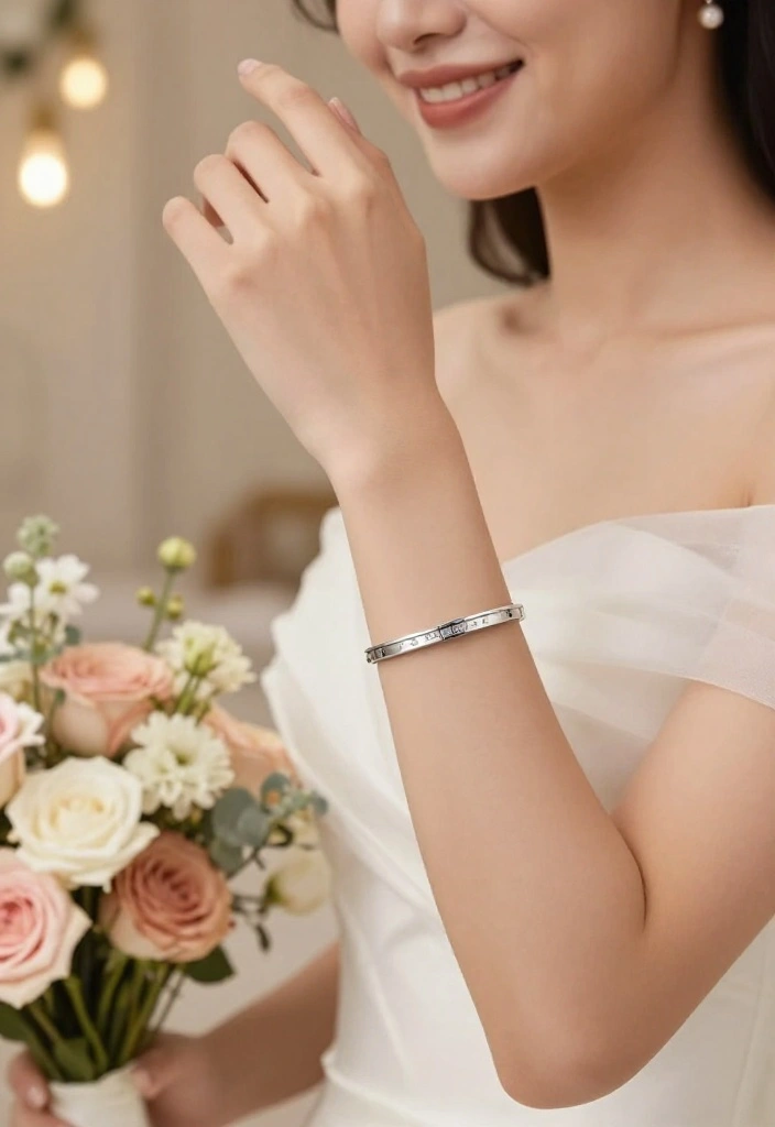 12 Daughter Wedding Gifts She Can Wear Down the Aisle 23 12 Daughter Wedding Gifts She Can Wear Down the Aisle - 3. Custom Coordinates Bracelet 1