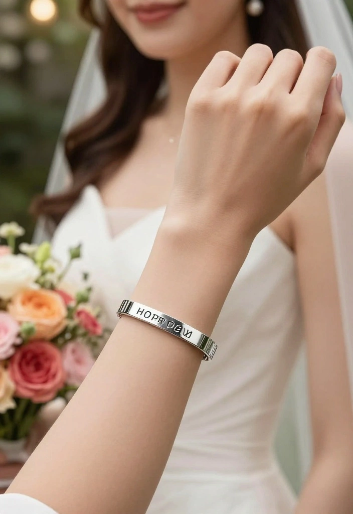 12 Daughter Wedding Gifts She Can Wear Down the Aisle 26 12 Daughter Wedding Gifts She Can Wear Down the Aisle - 6. Inspirational Quote Bracelet 1