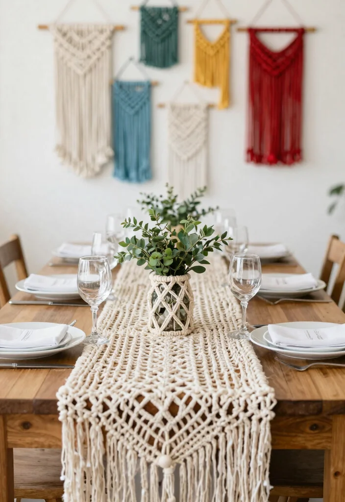 12 Spring Wedding Table Decor That Coordinates Without Looking Easter 41 12 Spring Wedding Table Decor That Coordinates Without Looking Easter - 11. Colorful Macrame and Fiber Art 1