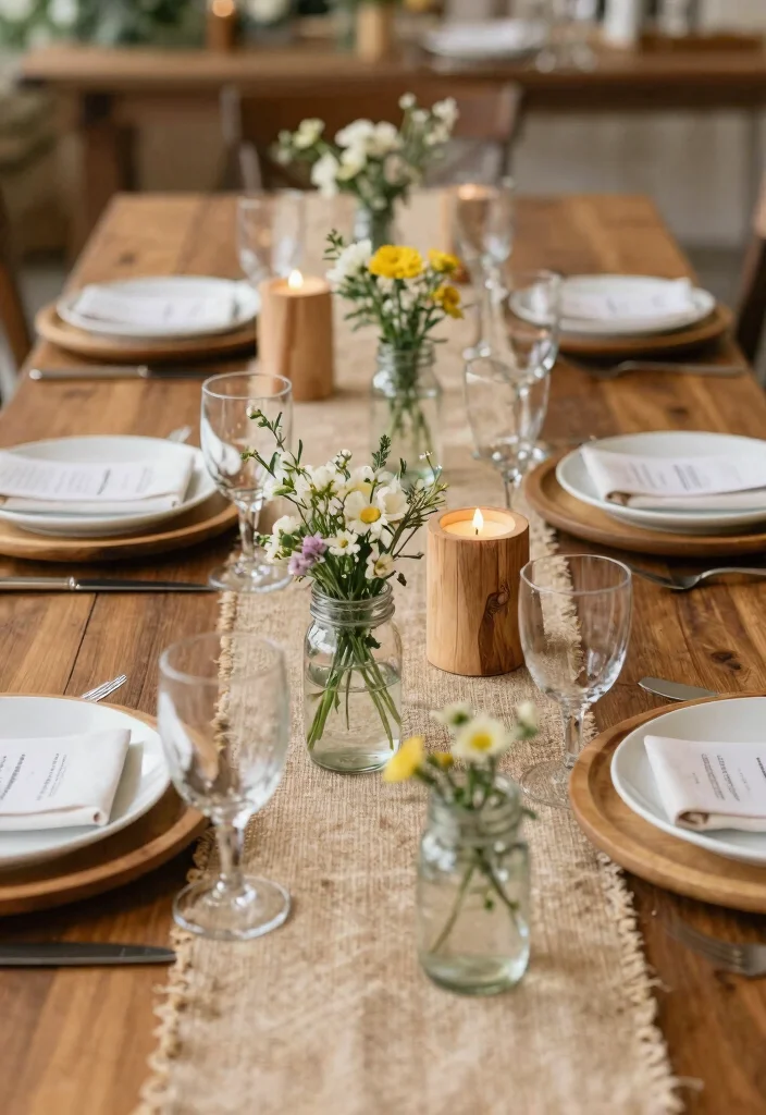 12 Spring Wedding Table Decor That Coordinates Without Looking Easter 14 12 Spring Wedding Table Decor That Coordinates Without Looking Easter - 4. Rustic Wooden Accents 1