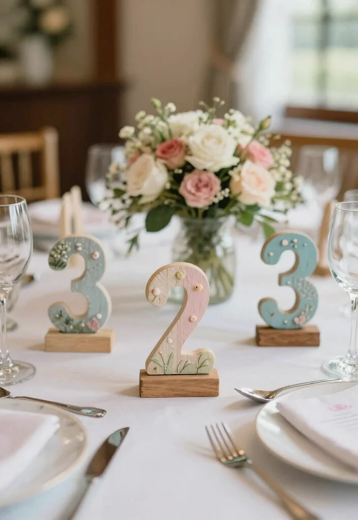 12 Spring Wedding Table Decor That Coordinates Without Looking Easter 28 12 Spring Wedding Table Decor That Coordinates Without Looking Easter - 8. Whimsical Table Numbers 1
