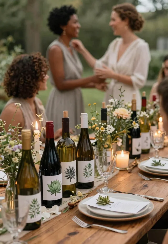 12 Succulent Wedding Favors That Guests Take Home and Keep Alive - 3. Succulent Wine Bottle Labels 1