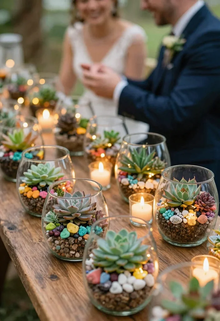 12 Succulent Wedding Favors That Guests Take Home and Keep Alive - 4. Mini Succulent Terrariums 1