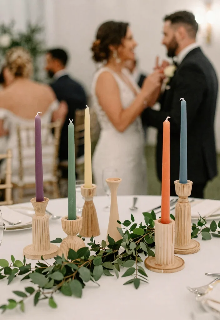 12 Wedding Table Candle Centerpieces That Burn All Night 13 12 Wedding Table Candle Centerpieces That Burn All Night - 3. Eco-Chic Candlestick Holders 1