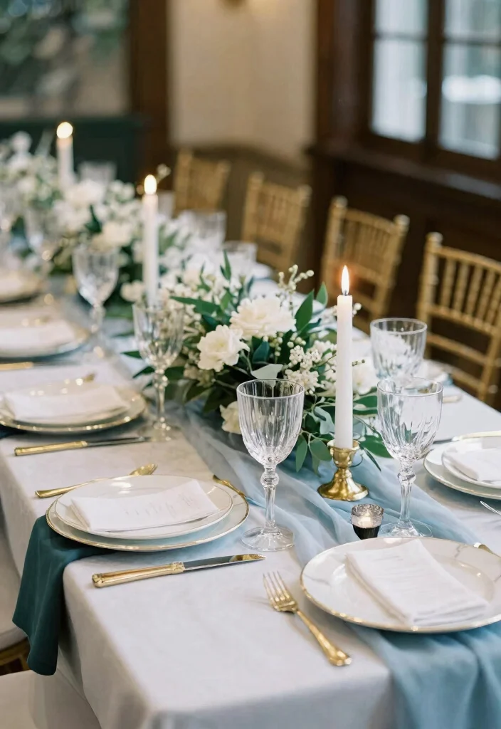 14 Christmas Wedding Table Decor That Stays Elegant Not Tacky - 10. Color Palette Coordination 1