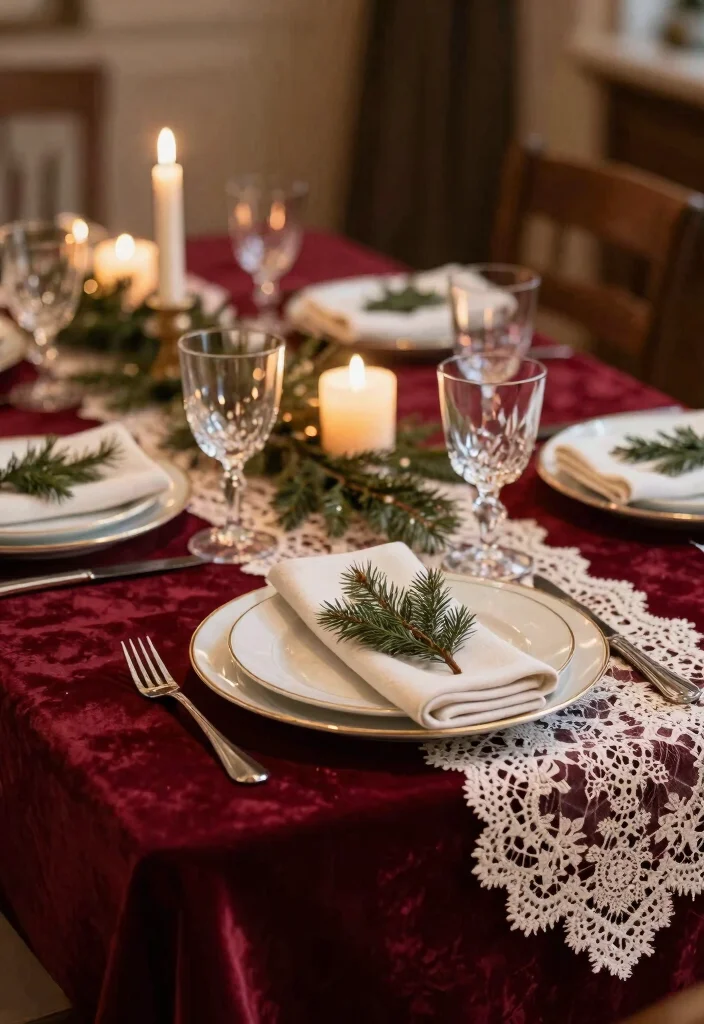 14 Christmas Wedding Table Decor That Stays Elegant Not Tacky - 2. Elegant Table Linens 1