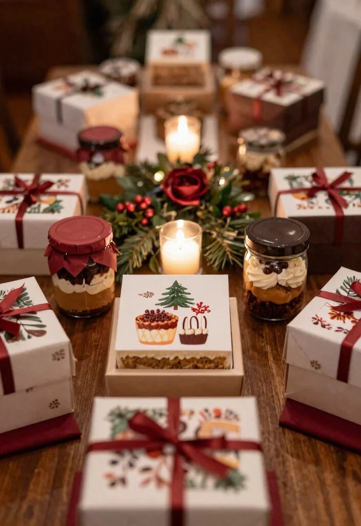 14 Christmas Wedding Table Decor That Stays Elegant Not Tacky - 9. Seasonal Pudding Favors 1