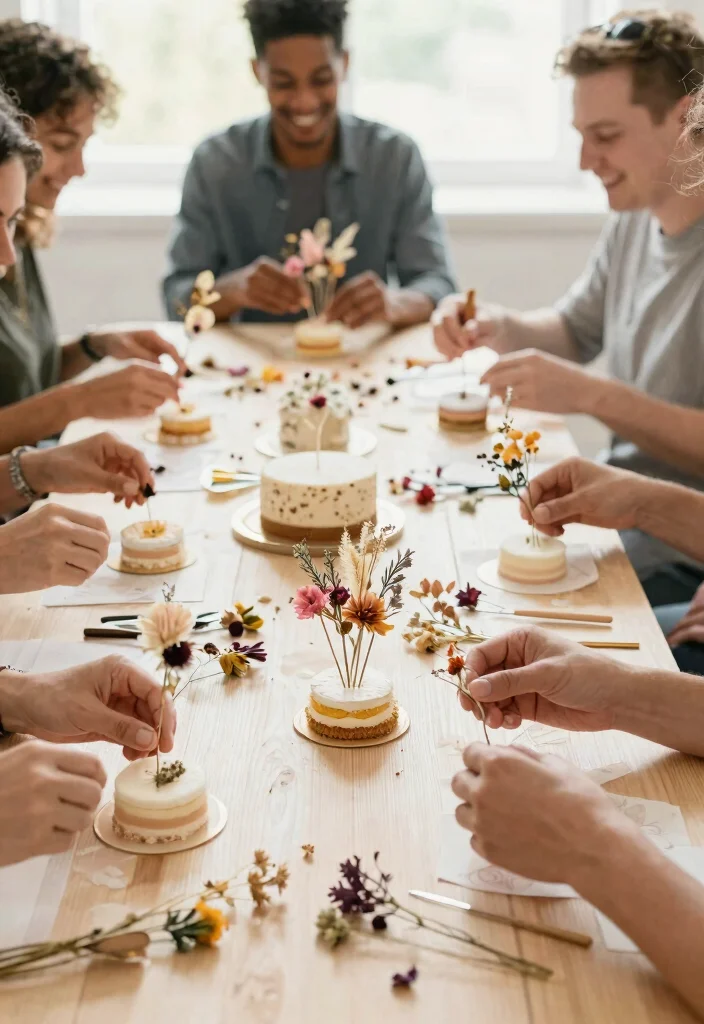 14 DIY Wedding Flowers That Won't Wilt Before Your Vows - 12. Dried Floral Cake Toppers 1