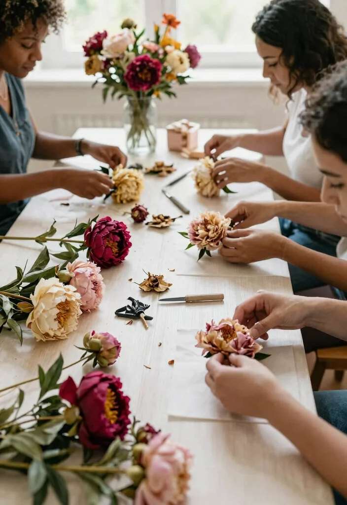 14 DIY Wedding Flowers That Won't Wilt Before Your Vows - 3. Dried Peony Accents 1