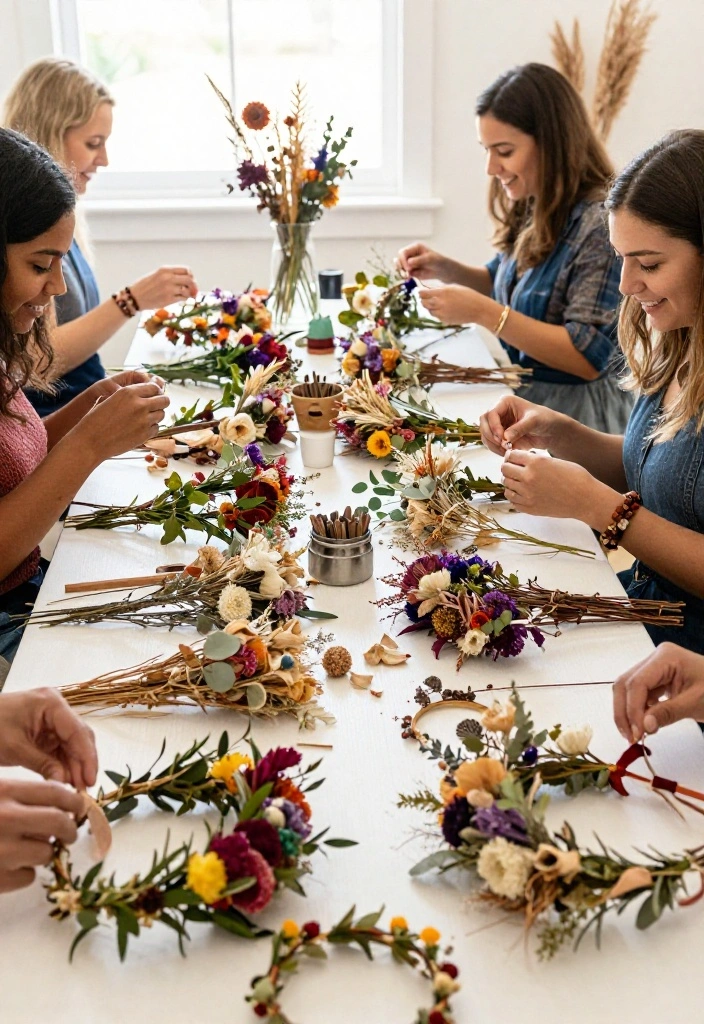 14 DIY Wedding Flowers That Won't Wilt Before Your Vows - 5. Dried Flower Crowns 1