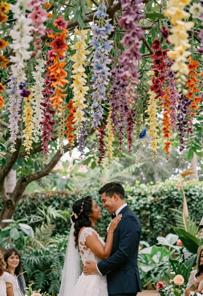 14 Garden Wedding Backdrop Ideas That Work Rain or Shine 40 14 Garden Wedding Backdrop Ideas That Work Rain or Shine - 10. Hanging Floral Installations 1