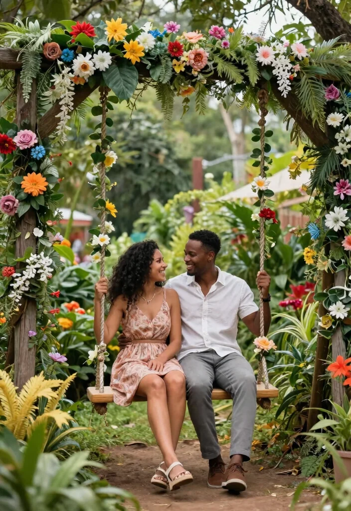 14 Garden Wedding Backdrop Ideas That Work Rain or Shine 16 14 Garden Wedding Backdrop Ideas That Work Rain or Shine - 6. Treetop Swings as Unique Backdrops 1