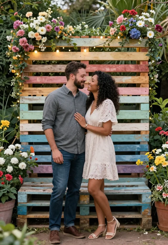 14 Garden Wedding Backdrop Ideas That Work Rain or Shine 27 14 Garden Wedding Backdrop Ideas That Work Rain or Shine - 7. Rustic Pallet Backdrops 1