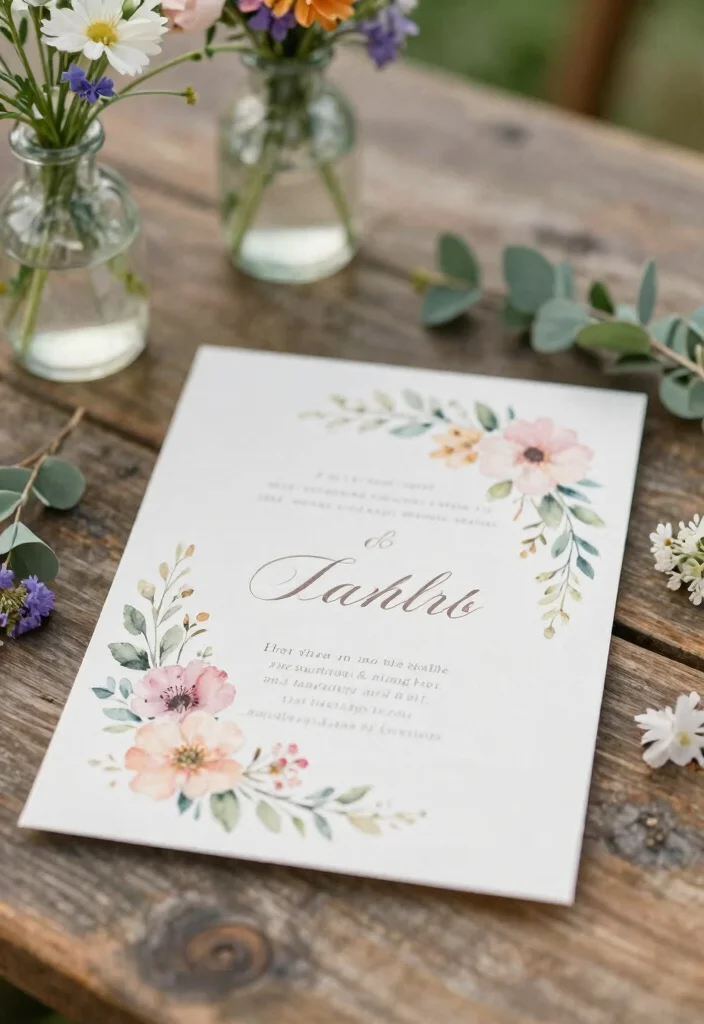 14 Garden Wedding Invitations That Won't Clash With Greenery - 1. Subtle Watercolor Elegance 1