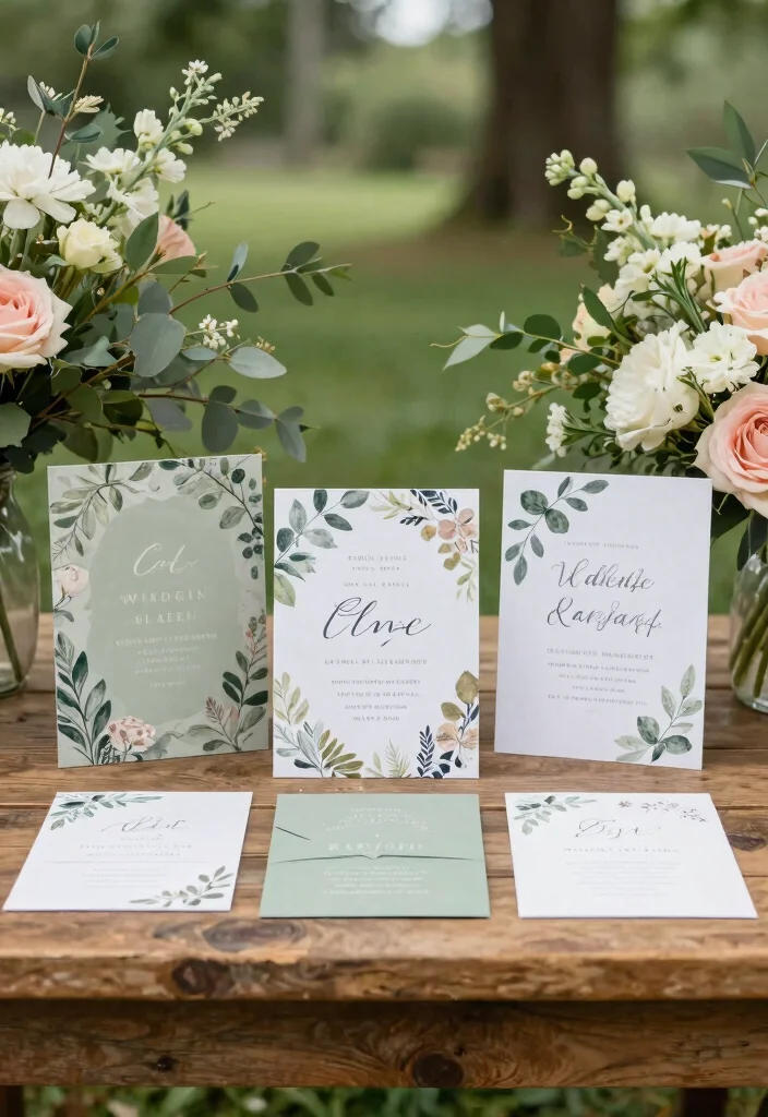 14 Garden Wedding Invitations That Won't Clash With Greenery - 12. Nature-Inspired Color Palettes 1