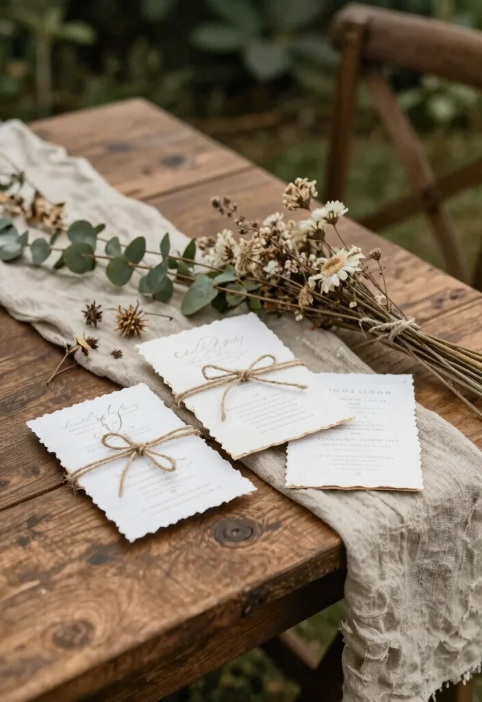 14 Garden Wedding Invitations That Won't Clash With Greenery - 2. Rustic Charm with Twine 1