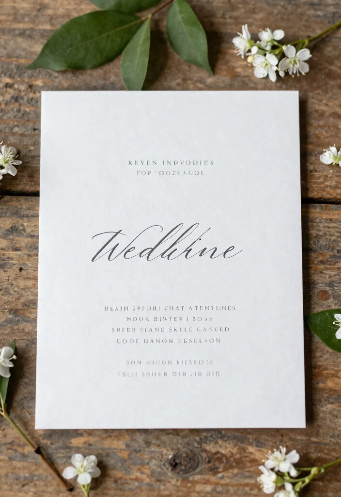 14 Garden Wedding Invitations That Won't Clash With Greenery - 5. Minimalist Designs with Natural Textures 1