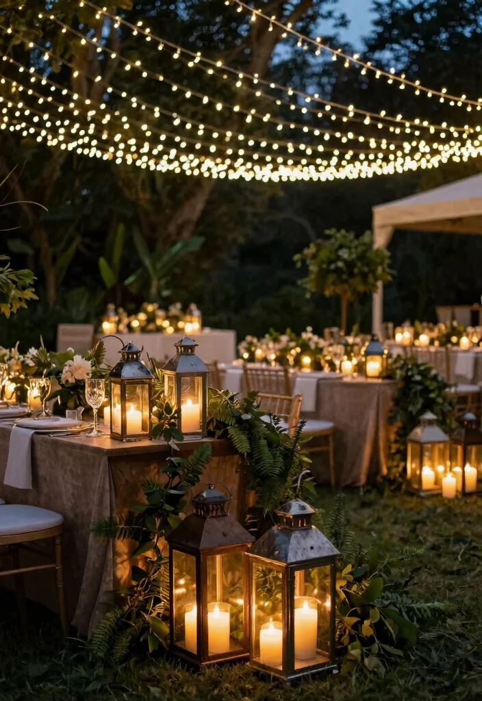 14 Wedding Table Candles That Stay Lit Through the Reception - 12. Lantern Candles 1