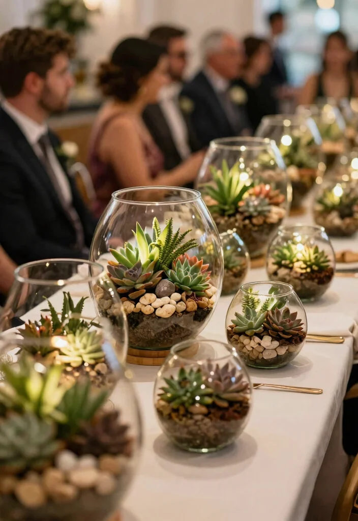 14 Wedding Table Centerpieces That Survive the Last Dance 47 14 Wedding Table Centerpieces That Survive the Last Dance - 7. Terrariums as Centerpieces 1