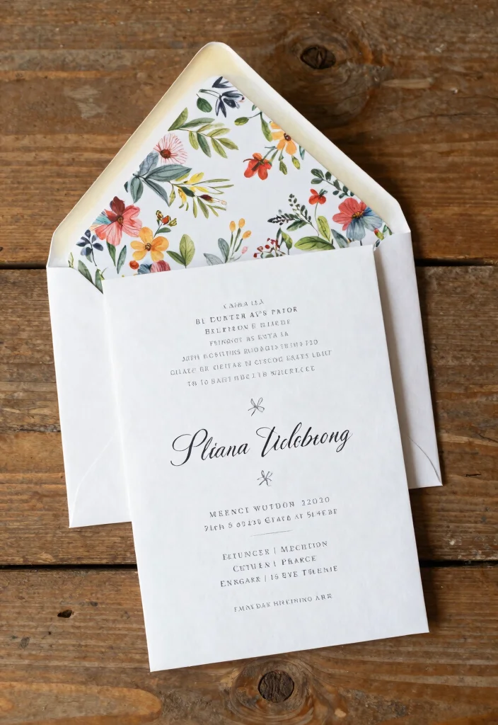15 Barn Wedding Invitations That Work for Formal Guests Too 61 15 Barn Wedding Invitations That Work for Formal Guests Too - 11. Envelope Liners 1