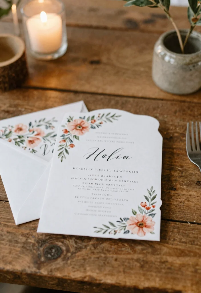 15 Barn Wedding Invitations That Work for Formal Guests Too 62 15 Barn Wedding Invitations That Work for Formal Guests Too - 12. Unique Shapes 1