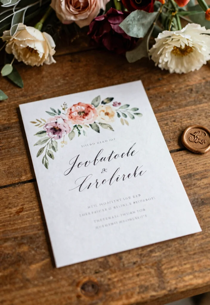 15 Barn Wedding Invitations That Work for Formal Guests Too 12 15 Barn Wedding Invitations That Work for Formal Guests Too - 2. Rustic Floral Accents 1