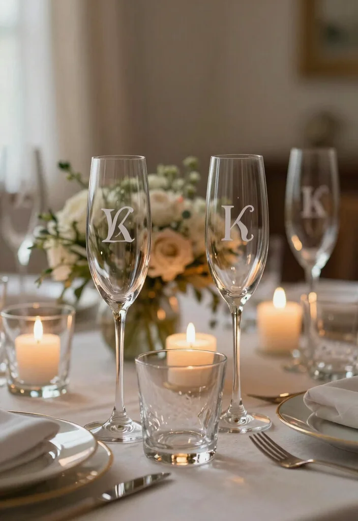 15 Engraved Wedding Gifts Where Fonts Look Elegant Not Tacky 1 15 Engraved Wedding Gifts Where Fonts Look Elegant Not Tacky - 1. Monogrammed Glassware 1