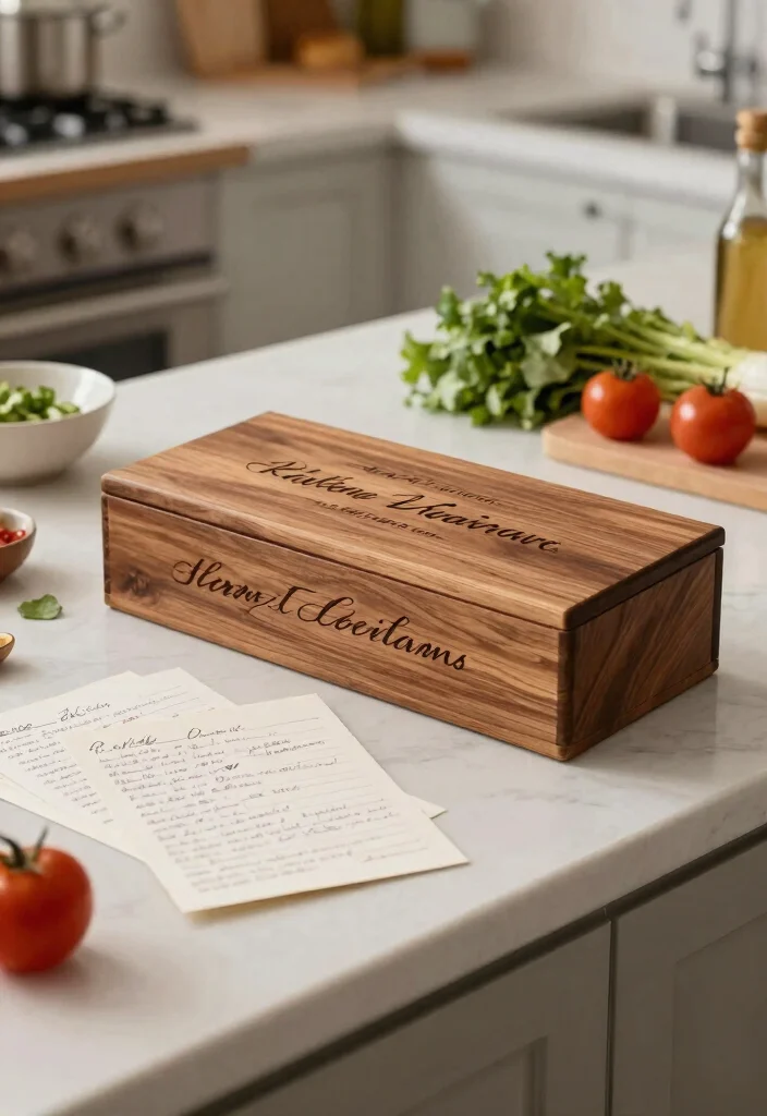 15 Engraved Wedding Gifts Where Fonts Look Elegant Not Tacky 30 15 Engraved Wedding Gifts Where Fonts Look Elegant Not Tacky - 10. Engraved Recipe Boxes 1