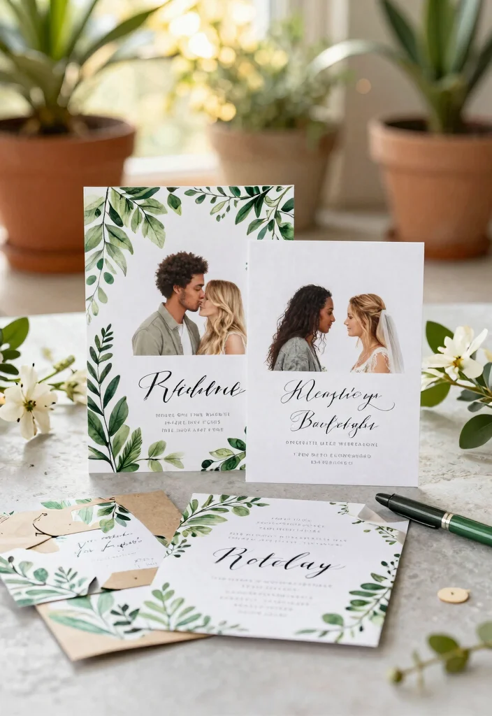 15 Modern Wedding Invitations That Cost Less Than They Look 1 15 Modern Wedding Invitations That Cost Less Than They Look - 1. Botanical Bliss 1