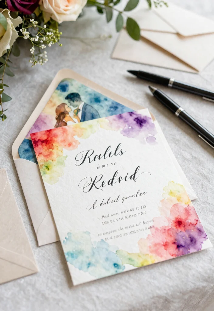 15 Modern Wedding Invitations That Cost Less Than They Look 24 15 Modern Wedding Invitations That Cost Less Than They Look - 4. Watercolor Wonders 1