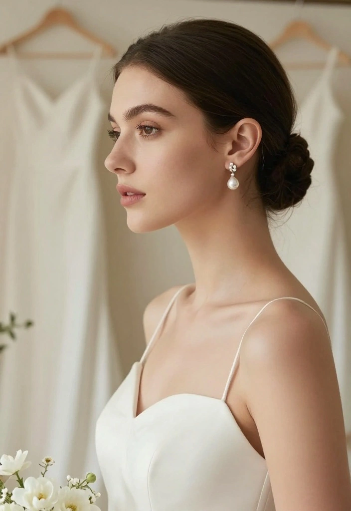 15 Wedding Dress Accessories Jewelry That Won't Look Too Busy 1 15 Wedding Dress Accessories Jewelry That Won't Look Too Busy - 1. Dainty Pearl Earrings 1