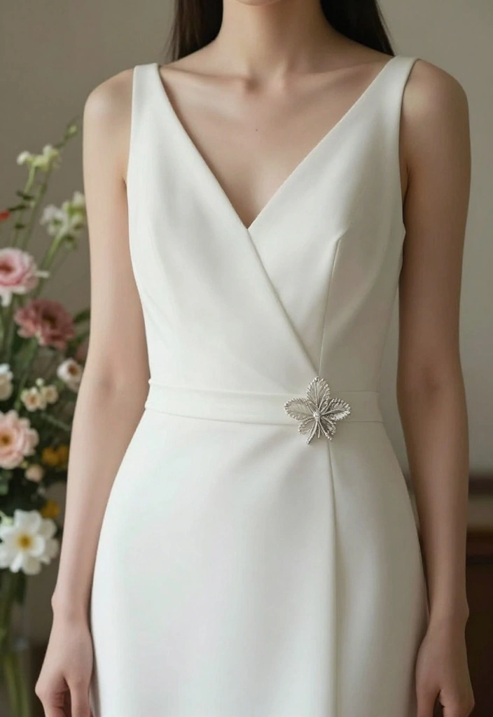 15 Wedding Dress Accessories Jewelry That Won't Look Too Busy 16 15 Wedding Dress Accessories Jewelry That Won't Look Too Busy - 6. Subtle Brooches 1