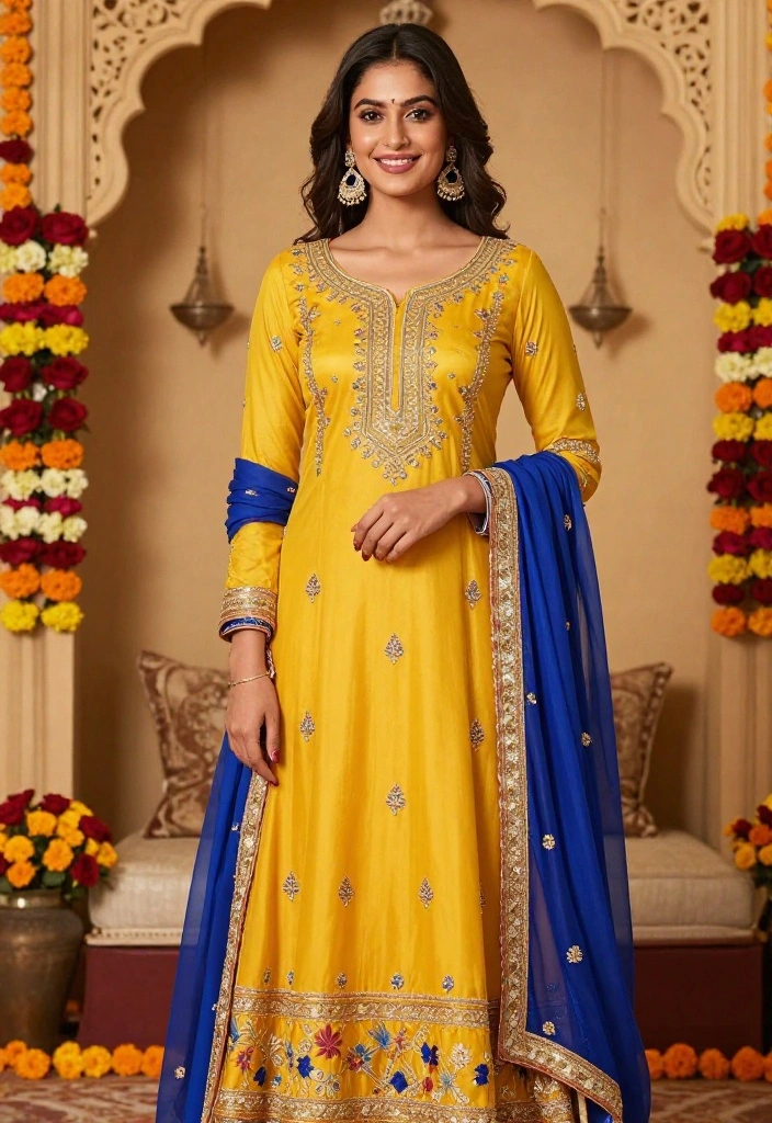 15 Wedding Guest Outfit Indian Ideas for Non-Indian Guests - 10. Playful Patiala Suits 1