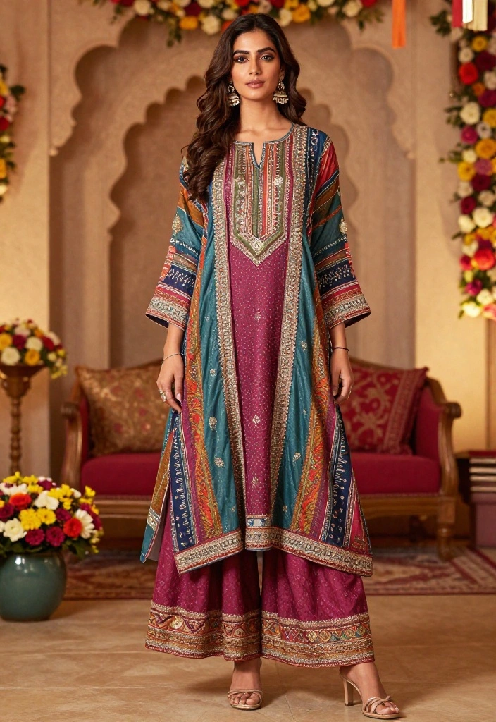15 Wedding Guest Outfit Indian Ideas for Non-Indian Guests - 15. Layered Ethnic Outfits 1